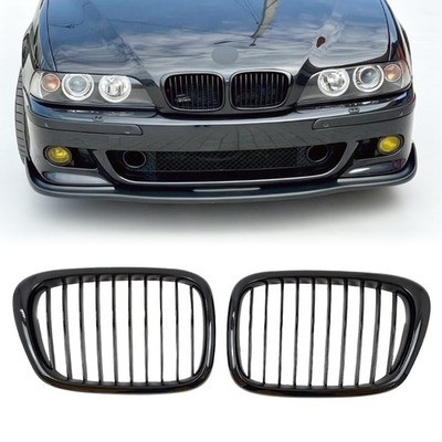 Sport Kühlergrill Nieren Grill Einzelsteg Glanz Schwarz Für BMW 5er E39 95-04