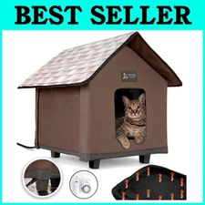 Elevated Heated Outdoor Cat House - Waterproof & Insulated
