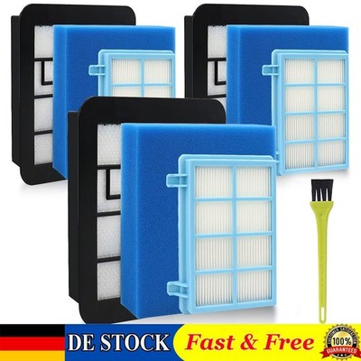 Filter-Set Ersatzfilter 4tlg für Philips PowerPro Compact und Active Staubsauger