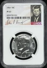 1964 Kennedy Half Dollar NGC PF-67 American Flag JFK Portrait Signature Label