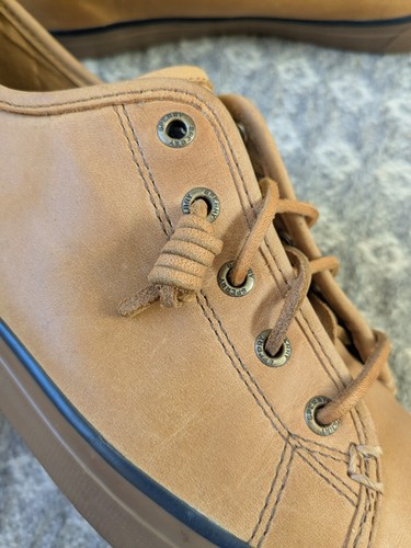 SPERRY Top-Sider Seacoast Tan Leather Deck Trainers Shoes Women's Size UK 7.5 - Imagen 20 de 23