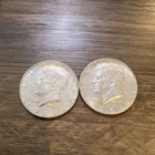 Lot of 2 - 1964 - D Kennedy Silver Half Dollars 50C - 90% Silver - AU+ Condition