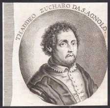 Taddeo Zuccari Pittore Manierismo Ritratto Incisione 1680