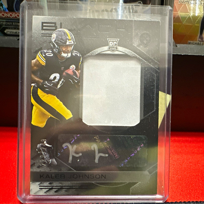Panini 2025 Black Kaleb Johnson Rookie Patch Auto /249 Steelers