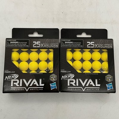 Lot of 2 Nerf Rival 25x High Impact Rounds Refill Packs (50 in Total) Brand New