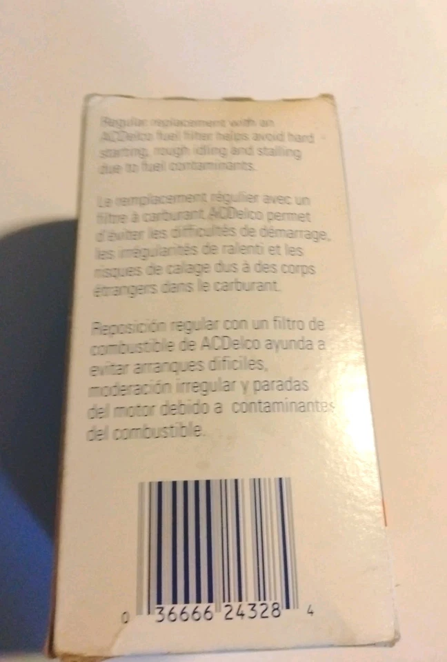 Filtro de combustible Acdelco como nuevo fabricante original Ford Mercury Lincoln 83-07 Escape Econoline Mariner Foto 2 de 4