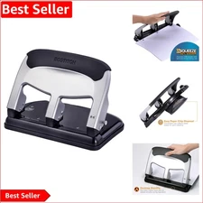 EZ Squeeze Heavy Duty 3 Hole Punch - 40 Sheet Capacity with Effortless Design