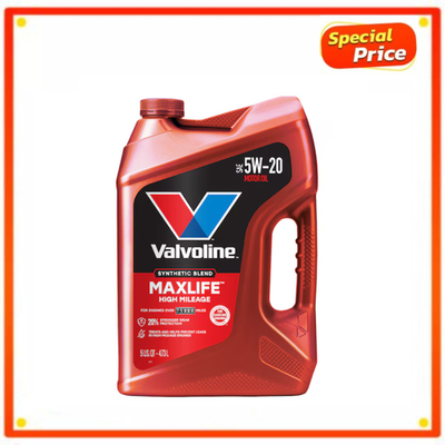 #ad #ad Valvoline High Mileage MaxLife 5W 20 Synthetic Blend Motor Oil 5 Quart 1 Pack $21.99