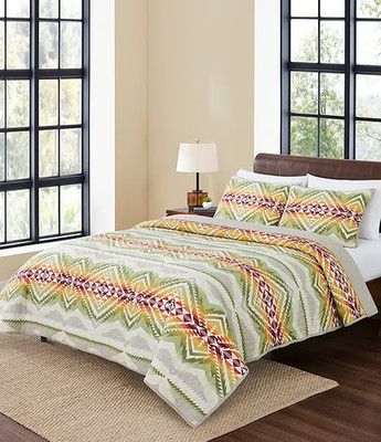 Pendleton Woolen Mills Cascadia Coverlet Set Full/Queen Gray Multicolor New
