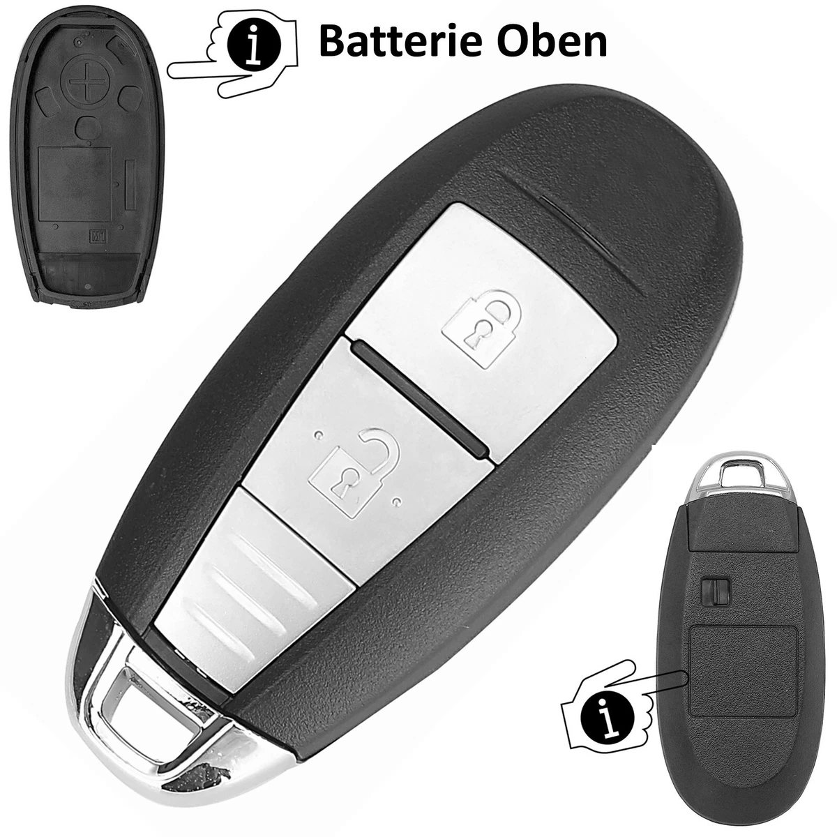 KATUR 2 Pulsanti Non Tagliati Chiave A Distanza Shell Caso di Ricambio Fob 433 MHz per SUZUKI Vitara Swift Ignis SX4 Liana Alto