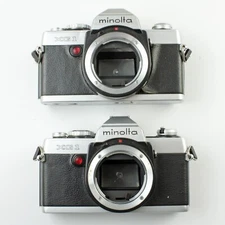 Lot of 2 - Minolta XG-1  35mm SLR Camera *BODIES*  -  Parts/Repair