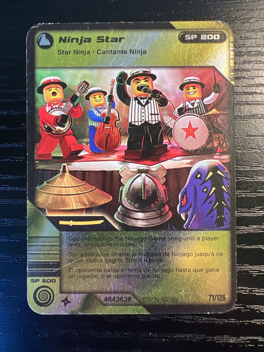2012 Lego Ninjago Card Gold Foil Ninja Star 71 125