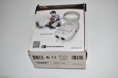 *KB* Behringer Guitar Link UCG102 Guitar To USB With Manuals   (ZIG29)