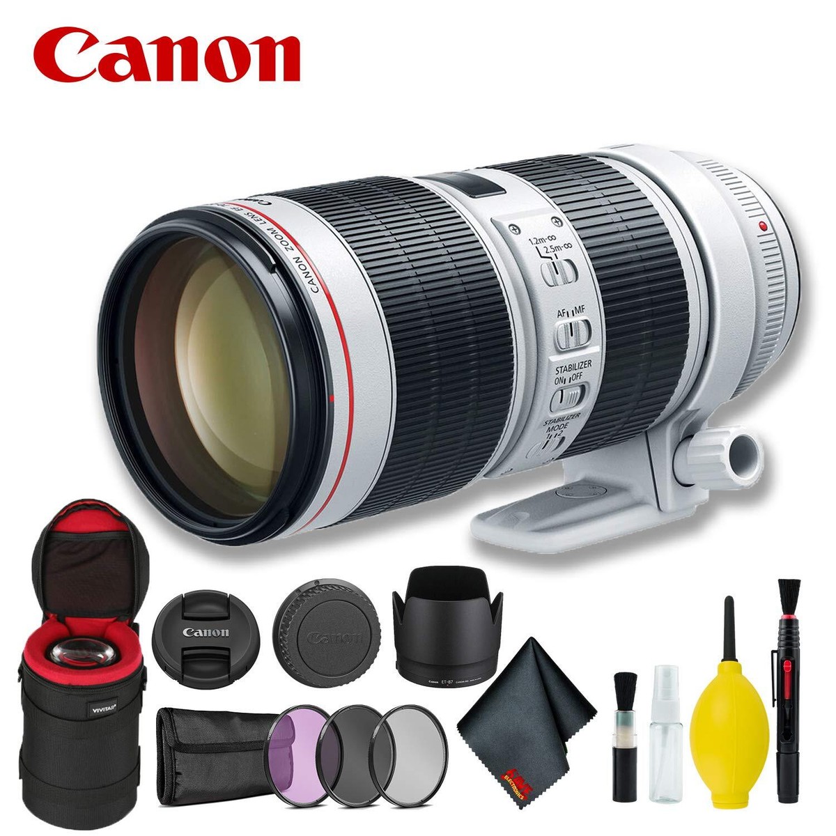 Canon EF 70-200mm f/2.8L is III USM Lens (Intl Model) w Canon EF 70-200mm f/2.8L is III USM Lens (Intl Model) w