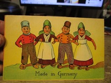 J25 Old OHIO VICTORIAN ERA Postcard Cleveland Made in Germany Wooden Dolls Dutch