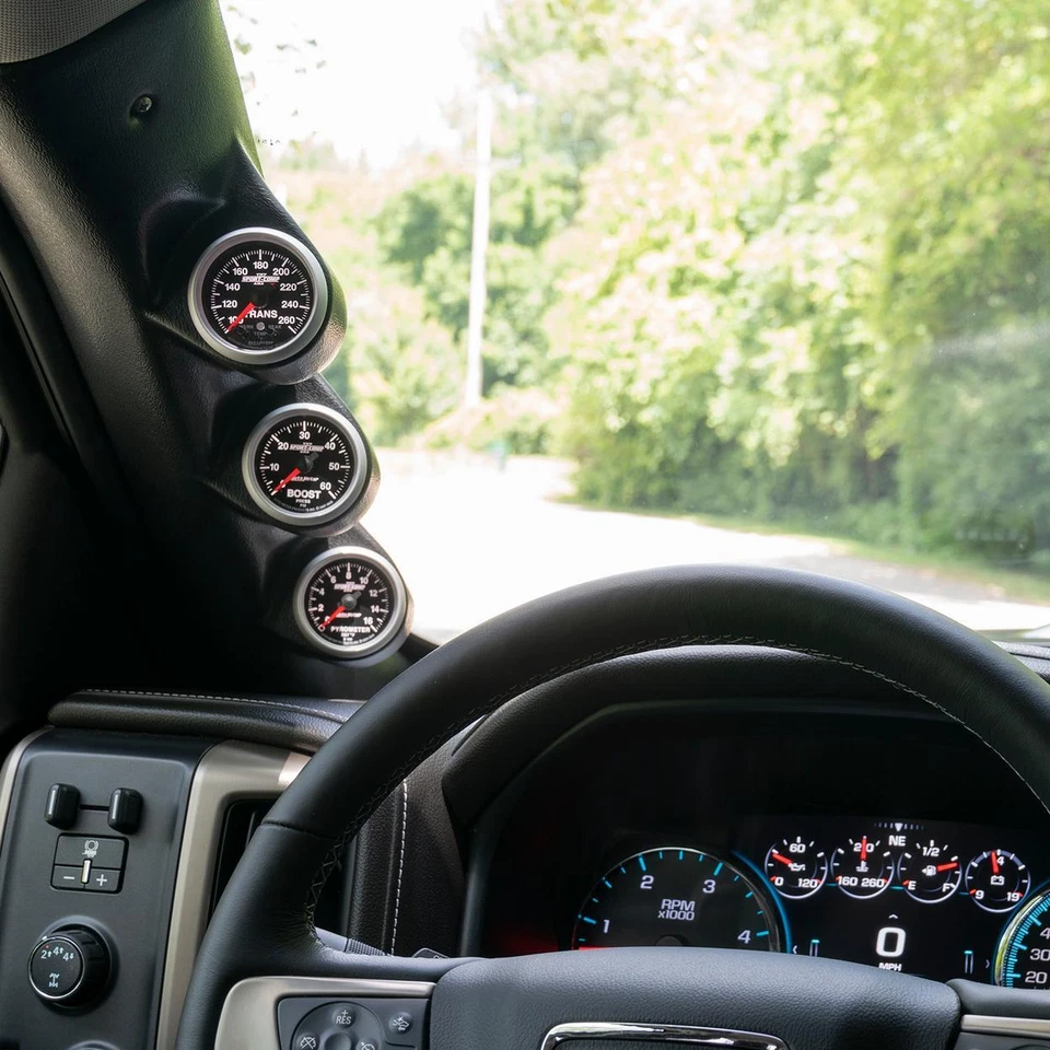 AutoMeter 17121 MONTAJE CALIBRE, PILAR A, REPUESTO, TRIPLE, 2 1/16", SILVERADO Foto 3 de 4