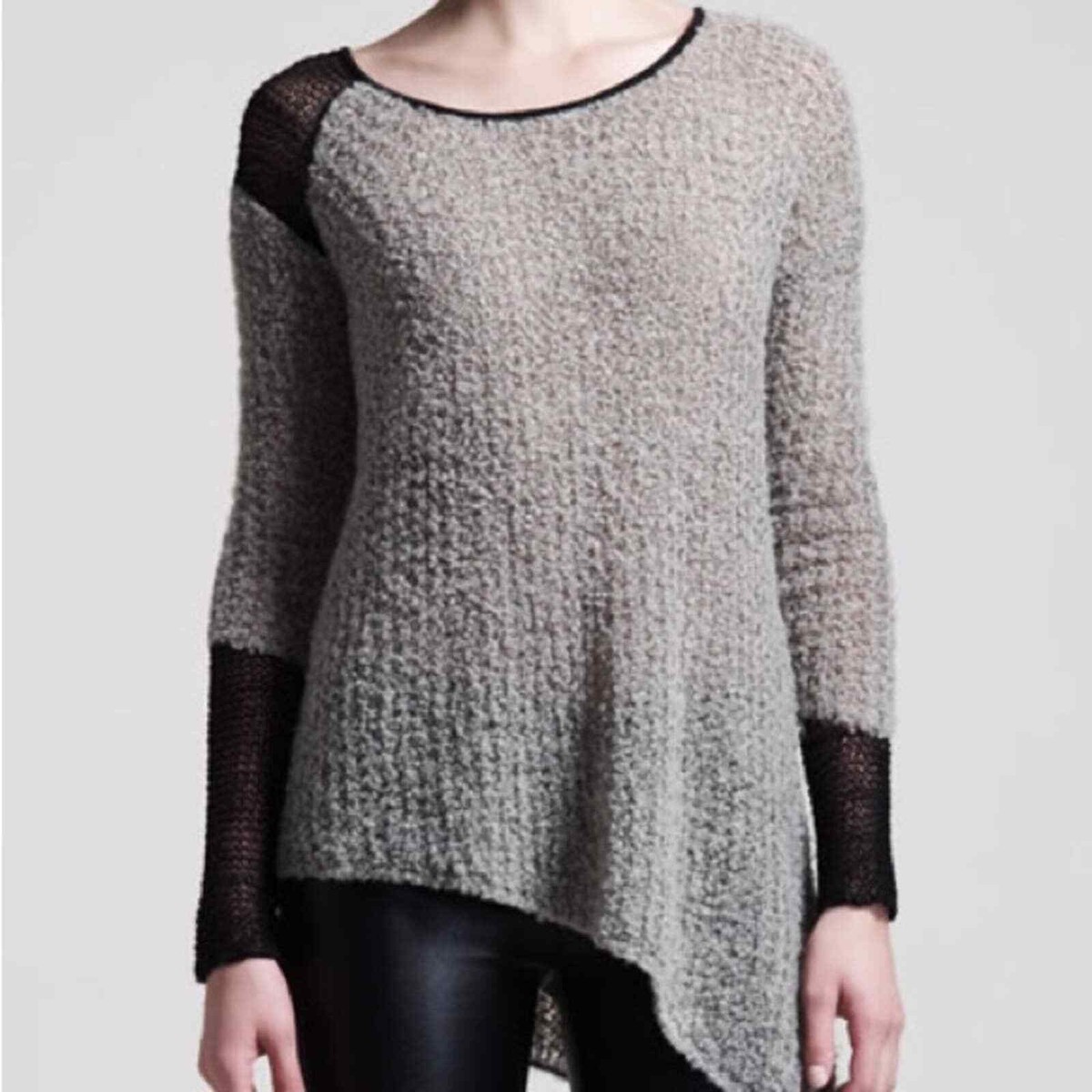 トップス helmut lang asymmetry bicolor knit helmut lang asymmetry bicolor knit