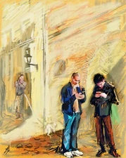 digital artwork print "Sunny Street"