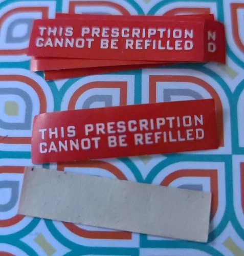  Antique this prescription ...refilled apothecary medicine label seals, sticker