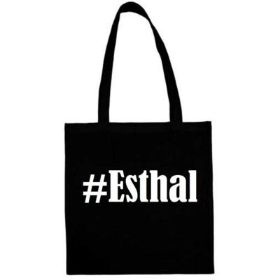 Tasche Beutel Baumwolltasche #Esthal Hashtag Einkaufstasche Schulbeutel Turnbeut