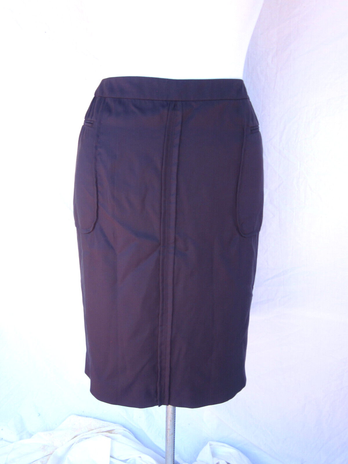 Gonna Yves Saint Laurent Italia misto seta viola FR40 30" dettagli wst! Nuovo senza etichette