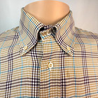Burberry London Plaid Men's Size Large Button Down Long Sleeve Shirt EUC