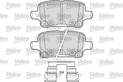 Valeo Bremsbeläge Bremsbelagsatz Bremsklötze hinten 601684 online 