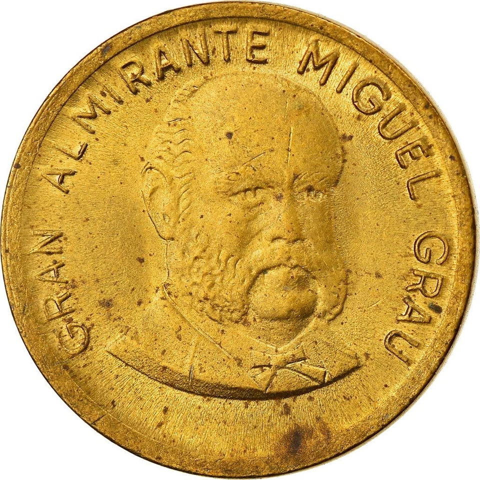 Moneda Perú 10 Céntimos | Miguel Gris | KM293 | 1985 - 1987 Foto 2 de 4