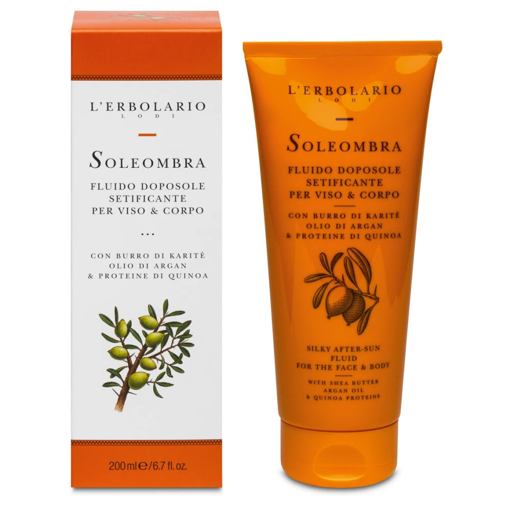 Soleombra Doposole Viso Corpo Olio d'Argan Burro di Karitè 200ml L'Erbolario