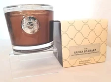 AQUIESSE Portfolio Collection SANTA BARBARA Glass Candle 5 oz DISCONTINUED HTF