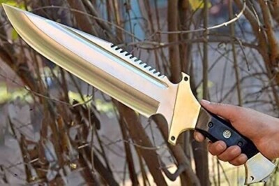 Hand Made D2 steel Knife Camping, Hunting and Survival Full Tang Knife Big Rambo