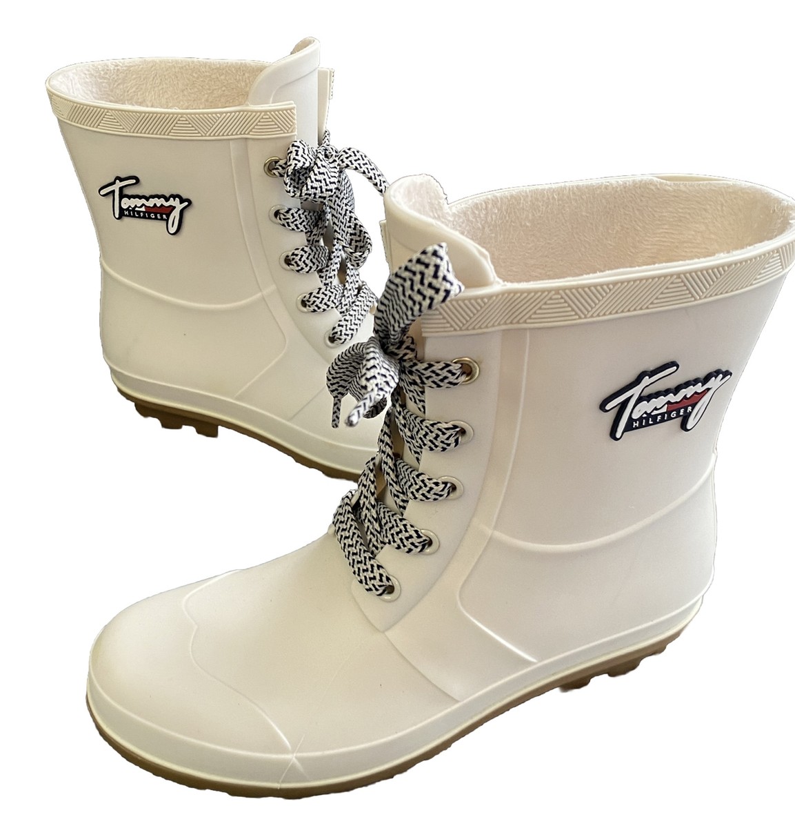 Snow Boots Womens White Tommy Boots Tommy Hilfiger Womens Ivory