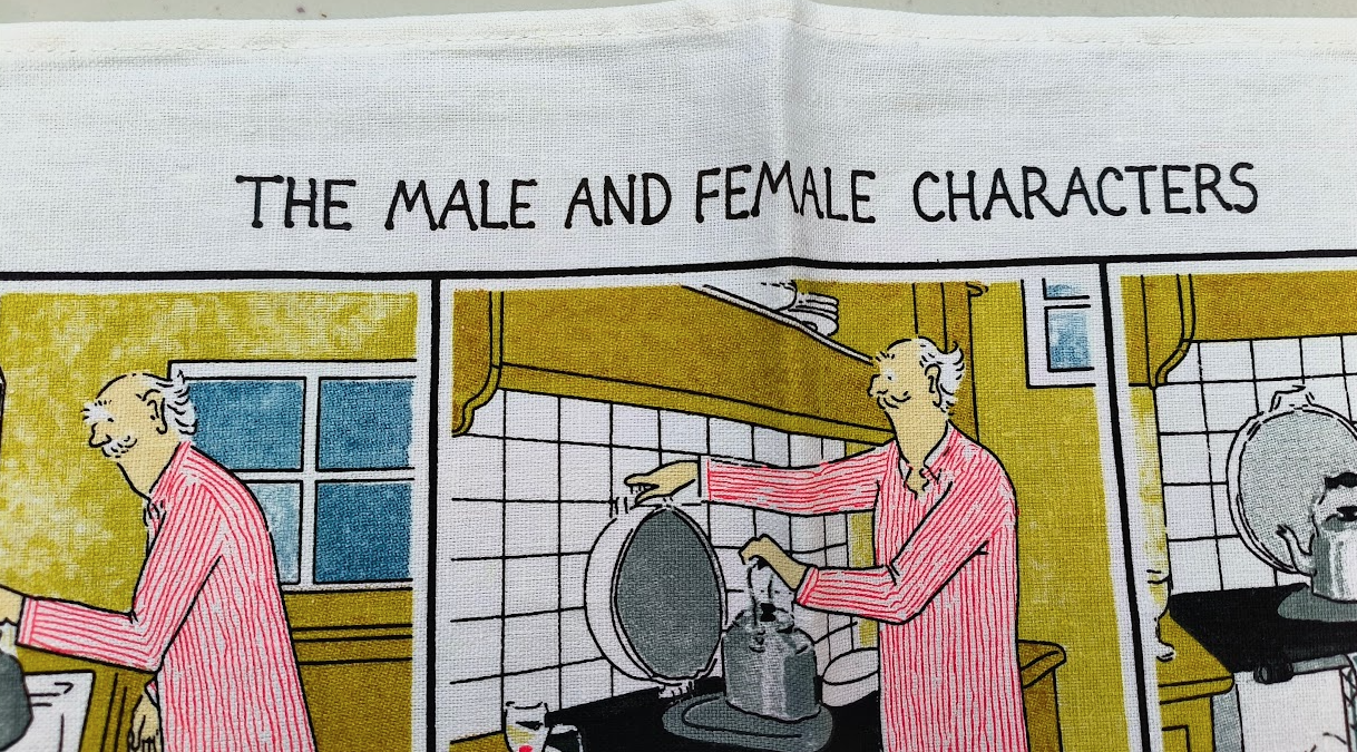 Male & Female Characters Lino Union Strofinaccio Da McCaw Allan