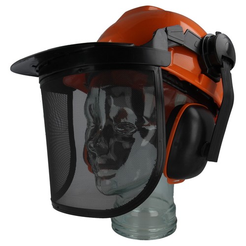 WAR TEC Chainsaw Forestry Protection Helmet Hat & Steel Mesh Visor For All Users - Picture 4 of 4