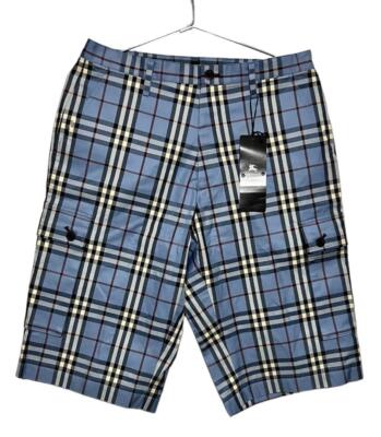 Burberry Black Label Shorts Nova Check Blue European Size S