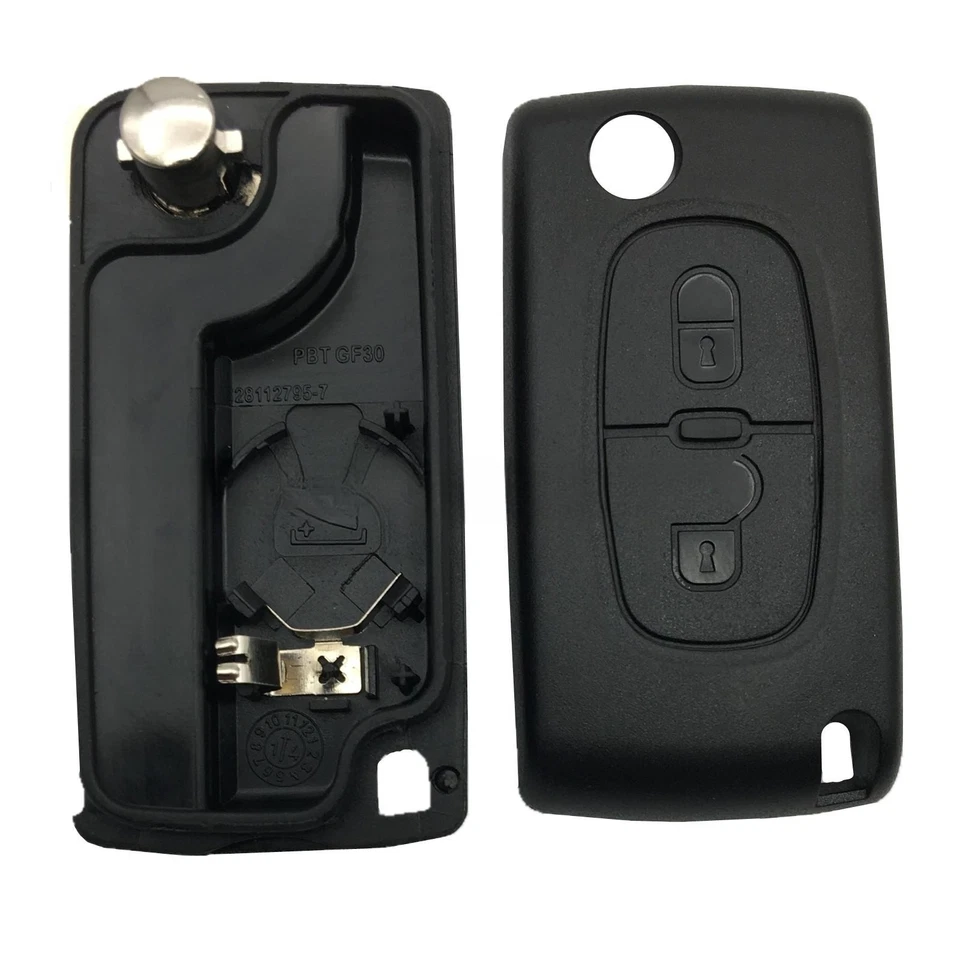 1 Pieza 2 Botones Repuesto Llavero Coche Carcasa Cubierta Para Peugeot 207 307 308 408 Foto 4 de 4