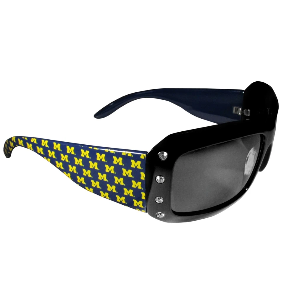 Gafas de sol Michigan Wolverines (diseñador con pedrería) con licencia NCAA Foto 3 de 3