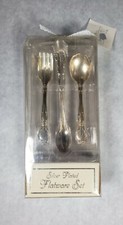 Vintage Babies Love Silverplate Silver Plate Baby Flatware Set New And Sealed