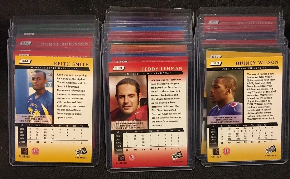 2004 Press Pass Football Blue Letter Parallel Cards Lot You Pick - Image 2 of 2