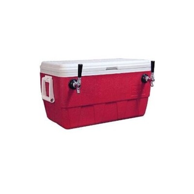 NY Brew Supply Jockey Box Cooler - 2 Faucet, 120' Stainless Steel Coils, 52qt