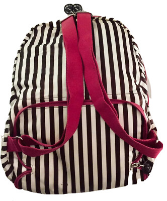STRIPED SIGNATURE HENRI BENDEL BACKPACK BROWN&WHITE WITH 