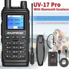 Baofeng UV-17 Pro Walkie Talkie Ham Two Way Radio Long Range Bluetooth Earpiece