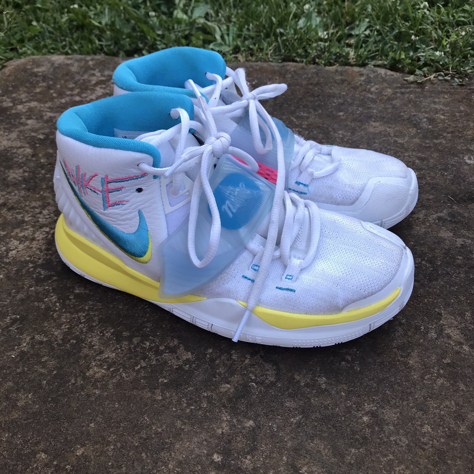 kyrie 6 white pink and blue