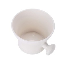 Shaving Soap Bowl, White, Mug, Knob Handle, ABS, Foam, Lather, Cream, Men