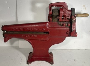 Vintage Champion Shoe Machinery Company Leather Cutter Skiver 203 CK Cast Iron