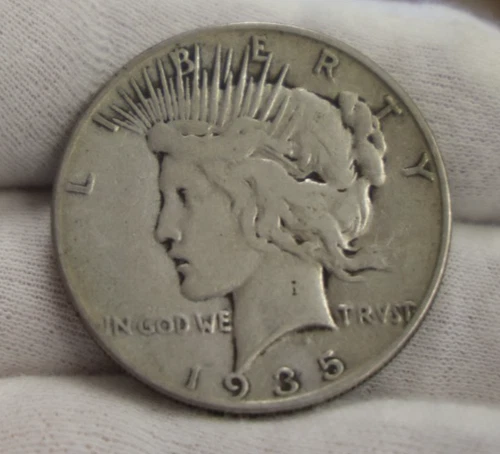 1935 S US Peace Silver Dollar $1 VG+ (Cleaned)