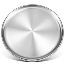Stainless Steel Pizza Pan 16 inch, Pizza Pan for Oven, Steel Pizza Tray, Thic...