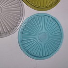 Vintage Lot of 3 Tupperware Servalier LIDS ONLY 5" Green Turquoise Gray — photo 4