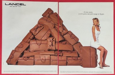 Press advertisement: travel luggage bag luxury LANCEL Mode 1990