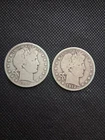 Lot (2) Barber Half Dollars.